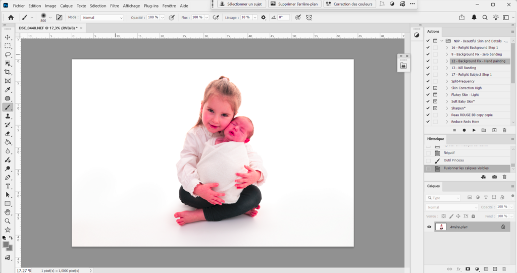 Post-traitement étape par étape
uniformisation du fond photographe bébé Houilles photographe bébé Yvelines photographe bébé Ile de France photographe bébé Paris