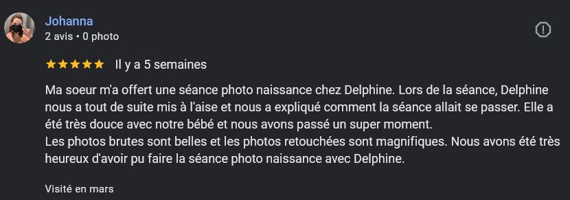 Avis de clients photographe naissance Houilles photographe naissance Yvelines photographe naissance Hauts-de-Seine photographe naissance  Val d'Oise photographe naissance Paris 